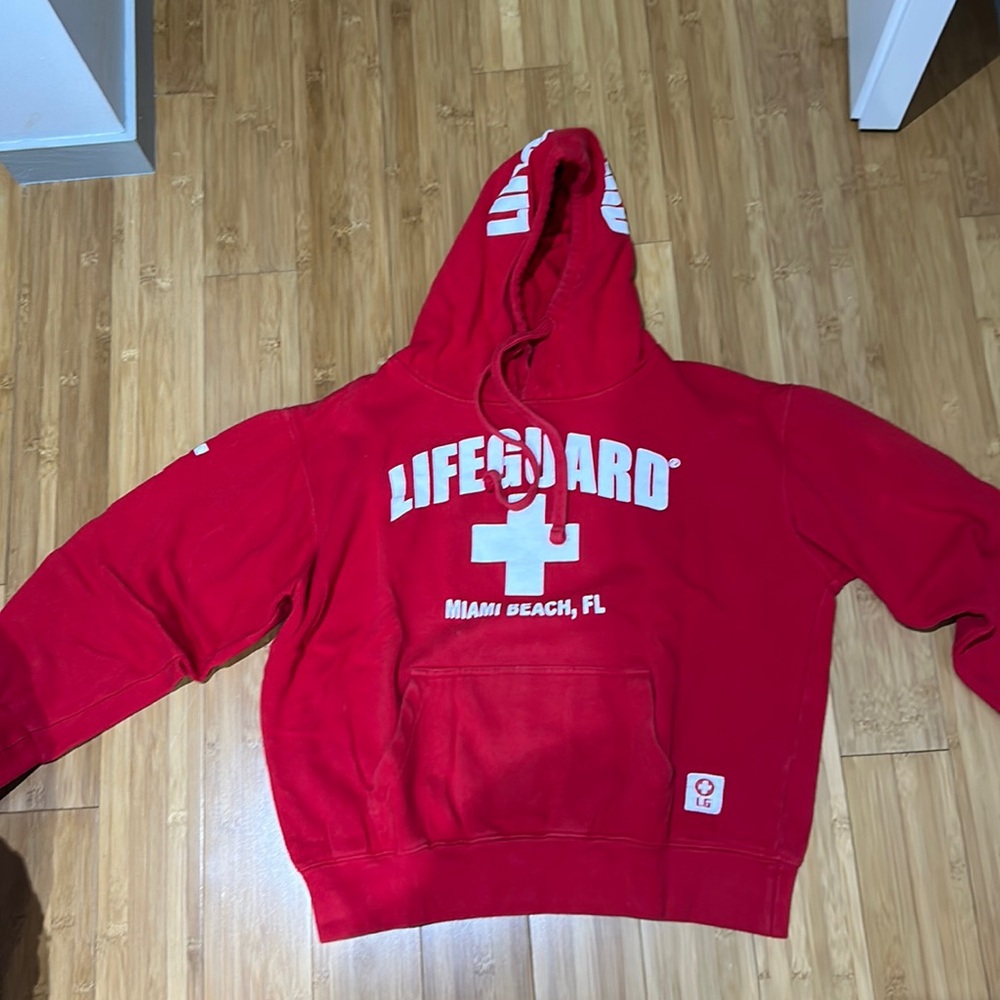 LifeGuard Red Hoodie, Small (Petite)